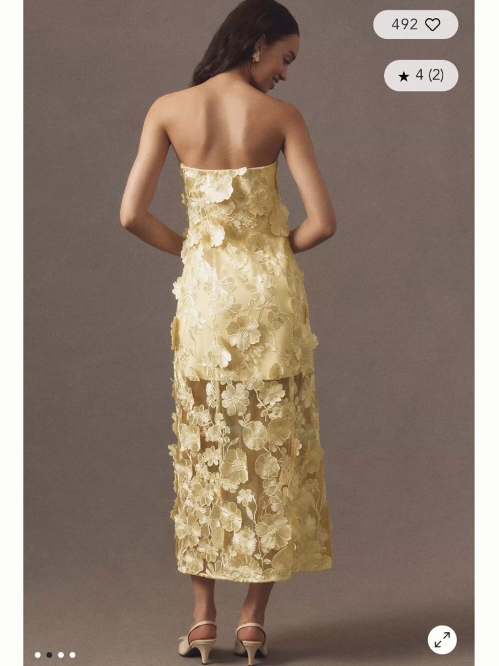 Endless Rose Strapless Floral Applique Dress
